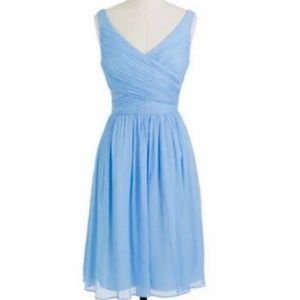 J.Crew Heidi Silk Chiffon Dress in Morning Sky